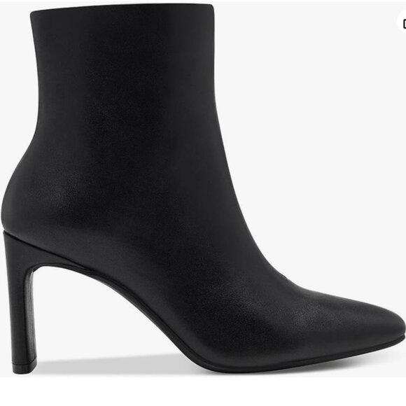 Size 11 - ALFANI - Terrie Zipper Block Heel Ankle Boots Black NEW $100 msrp - Picture 2 of 3
